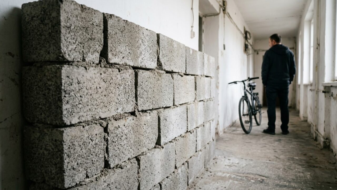 Ao voltar de viagem, família encontra uma fileira de blocos levantada exatamente onde ficava o caminho usado para levar bicicletas até os fundos da casa