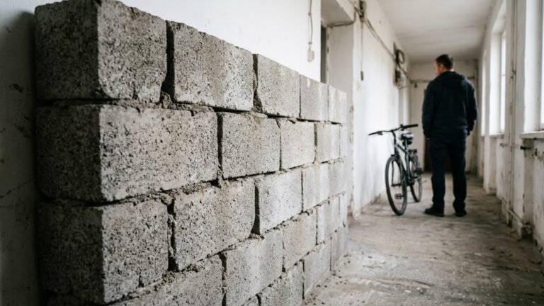 Ao voltar de viagem, família encontra uma fileira de blocos levantada exatamente onde ficava o caminho usado para levar bicicletas até os fundos da casa