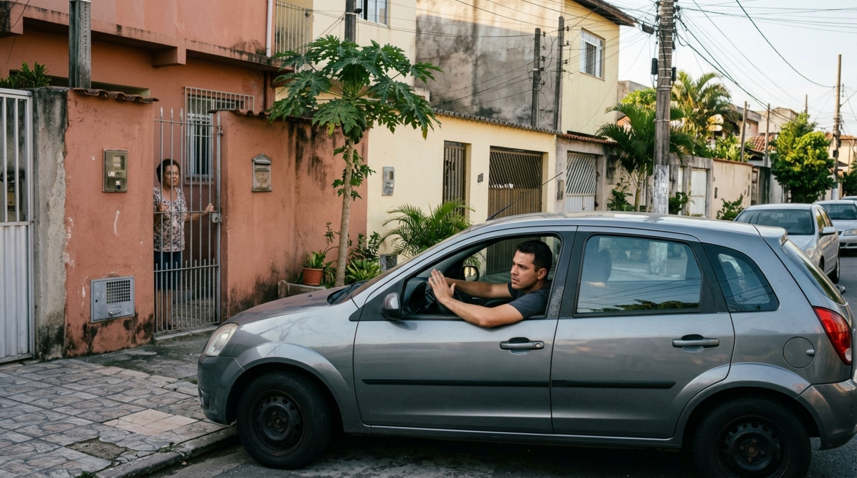 Motorista decide buzinar repetidamente em frente à casa de um amigo para avisar que chegou e descobre que o uso da buzina tem finalidade definida pelo Código de Trânsito Brasileiro e pode se enquadrar na Lei do silêncio