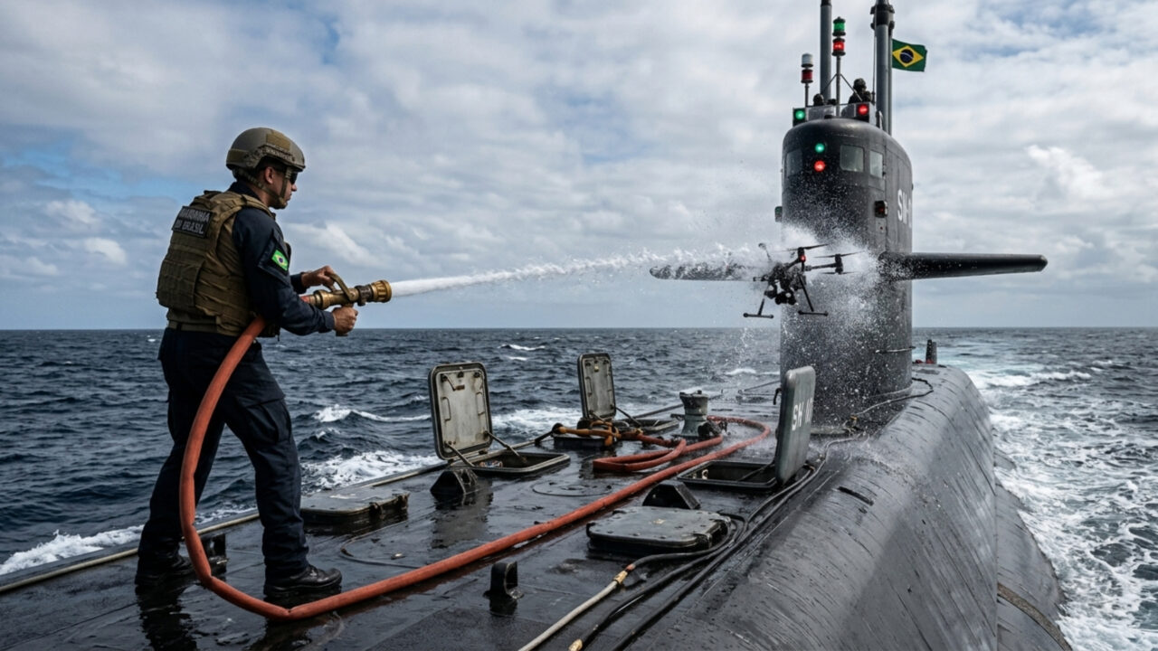 “Mangueiras de incêndio” são única defesa dos bilionários submarinos nucleares contra drones