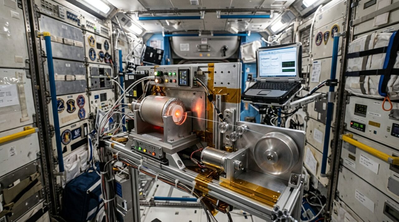 Uma fibra óptica feita no espaço perdeu menos luz porque a gravidade saiu do caminho: microgravidade reduz um defeito que atrapalha o vidro ZBLAN na Terra
