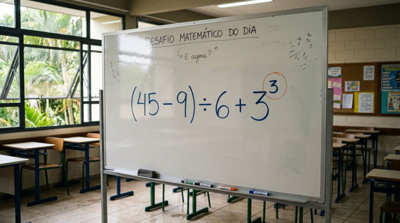 Desafio (45 − 9) ÷ 6 + 3³: apenas metade dos brasileiros consegue resolver corretamente