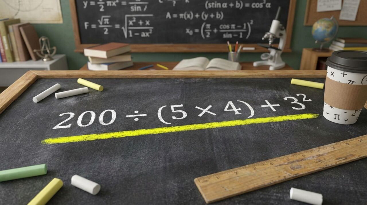 Apenas 1 a cada 10 conseguem resolver 200 ÷ (5 × 4) + 3² sem tropeçar na armadilha