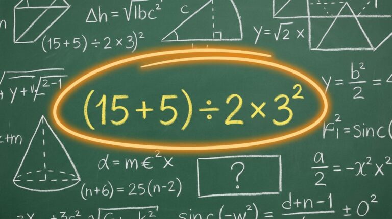 Apenas 3 das 10 pessoas que tentam resolver (15 + 5) ÷ 2 × 3² conseguem sem precisar de calculadora