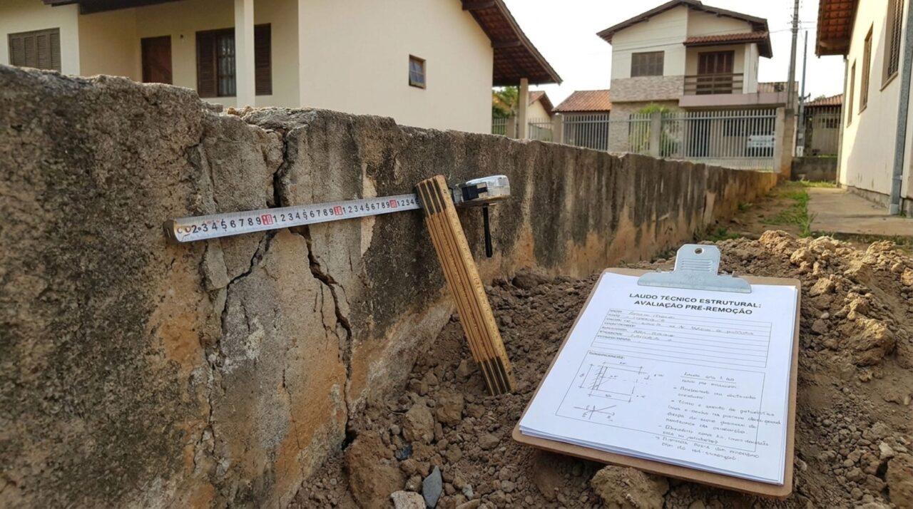 Casal percebe que a fundação da obra vizinha atravessou a divisa durante a escavação da piscina, pede correção e ouve que retirar o concreto pode comprometer a construção