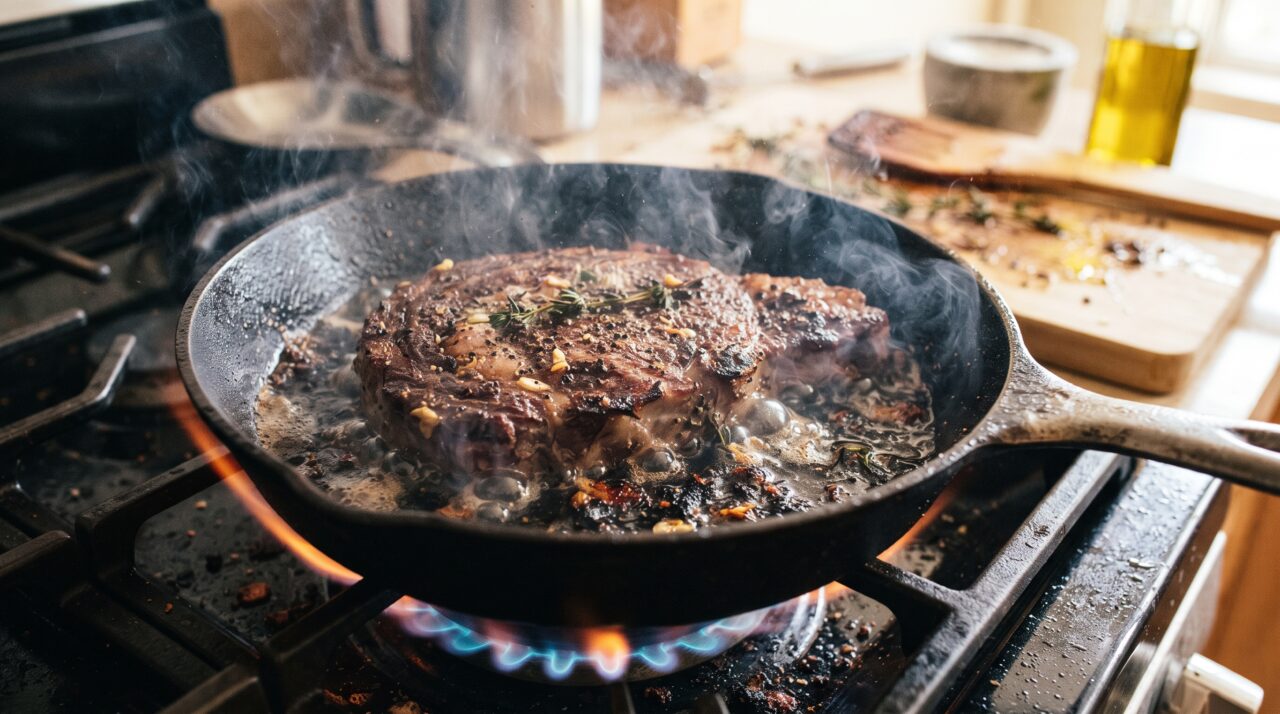 Por que lotar a frigideira faz a comida cozinhar no vapor em vez de dourar e como conseguir a crosta perfeita.