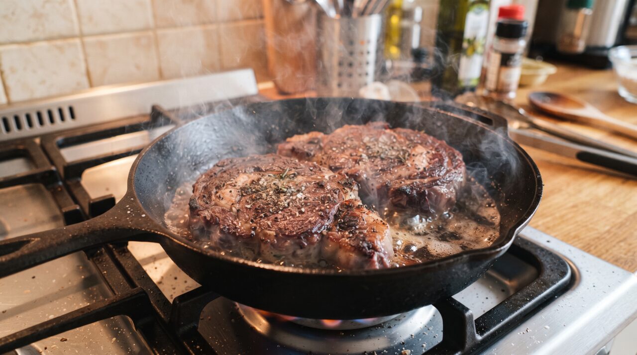 Encher a frigideira de uma vez não doura a comida, apenas a cozinha no próprio vapor: a regra de ouro para uma crosta perfeita