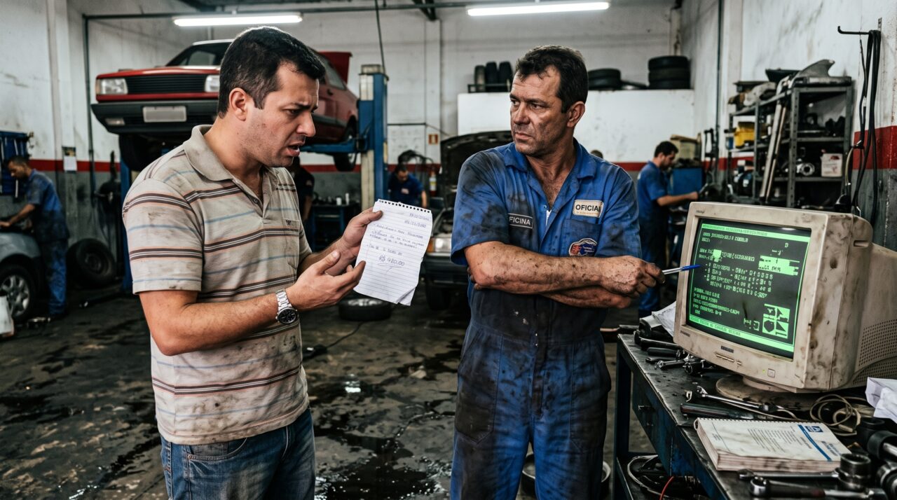 Cliente recebe um orçamento do mecânico, retorna 12 dias depois esperando o mesmo valor e descobre que havia um prazo correndo sem que percebesse