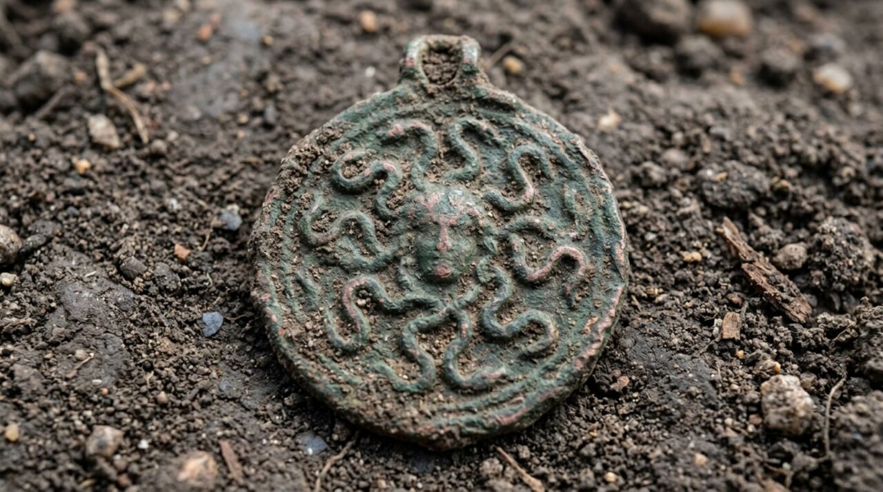 Uma peça de mil anos saiu do solo com cabelos de serpente gravados e arqueólogos encontraram uma “Medusa” inesperada na Rússia medieval
