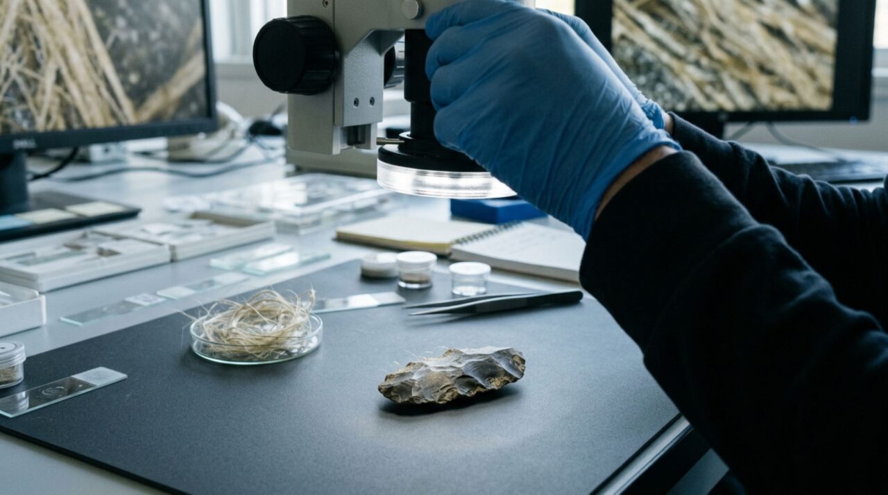 Microfibras vegetais e marcas de desgaste em ferramentas pré-históricas ajudam arqueólogos a investigar técnicas de produção de cordas e outros materiais perecíveis