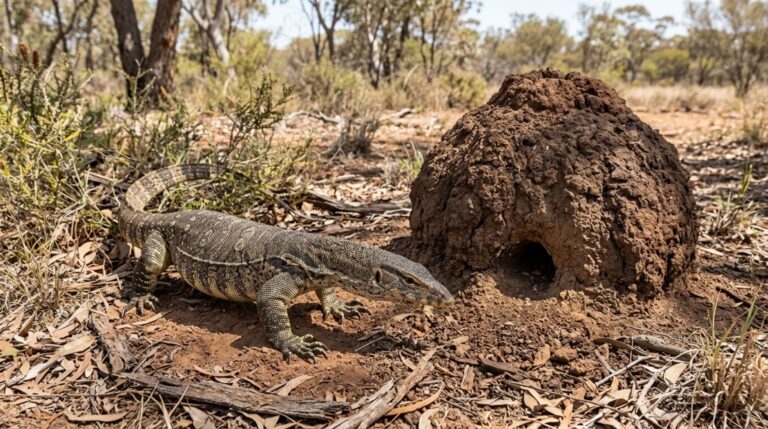 Lagartos-monitores australianos podem utilizar cupinzeiros como locais protegidos para a incubação de seus ovos