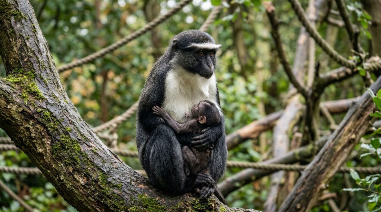 Uma macaca ameaçada quase perdeu o pé e meses depois deu à luz: cirurgia incomum preservou o membro e terminou com uma surpresa no zoológico