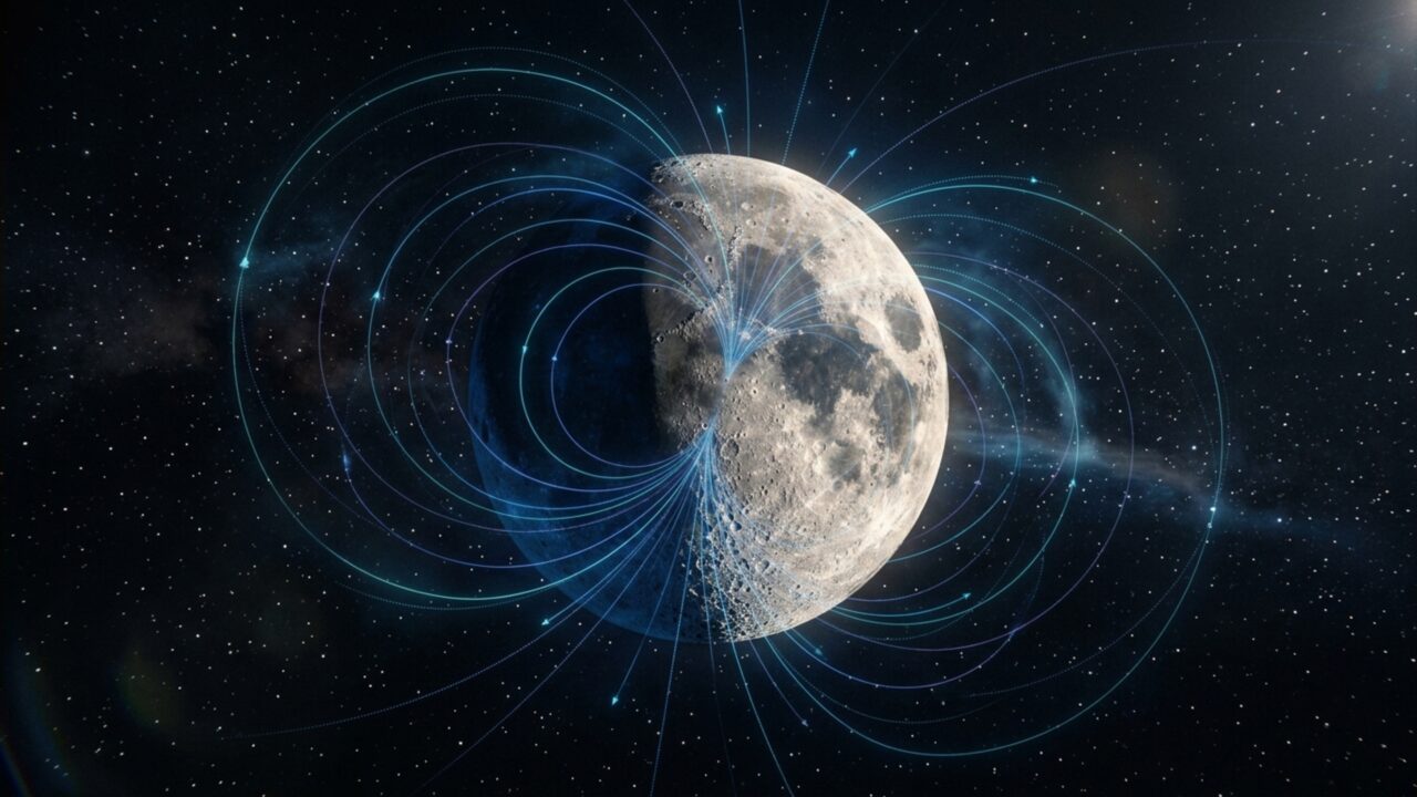 O lado escondido da Lua guardou marcas de um campo que desapareceu: rochas ajudam a reconstruir quando o satélite teve seu próprio dínamo