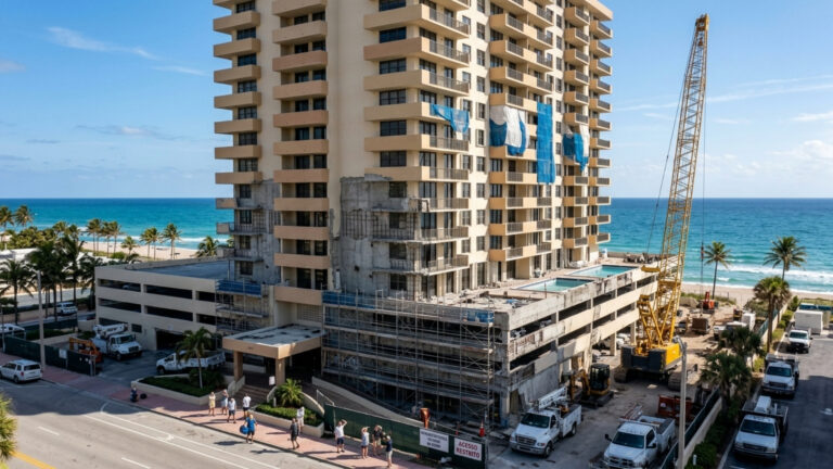Moradores de um prédio na Flórida recebem cobrança de até US$ 320 mil cada para obras de segurança depois do desabamento de Surfside, e no Brasil a assembleia também pode aprovar rateio extra para obra estrutural, e quem não paga pode perder até o único imóvel
