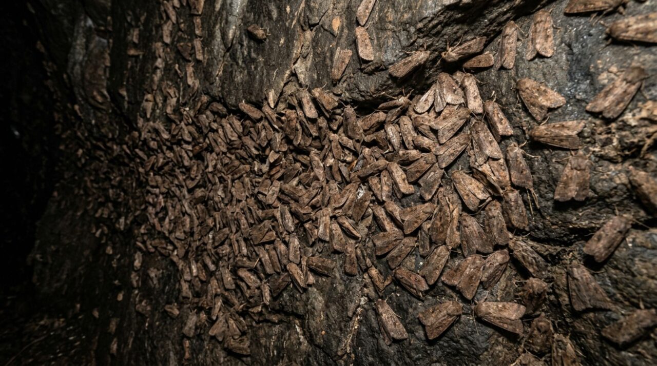 Mariposas-bogong se concentram em cavernas dos Alpes Australianos durante o verão austral