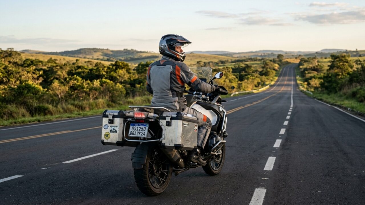 Tanque de 30 litros, motor boxer de 1.300 cc com 145 cv e capacidade para levar 217 kg de carga colocam esta big trail entre as motos pensadas para desaparecer pela estrada por vários dias
