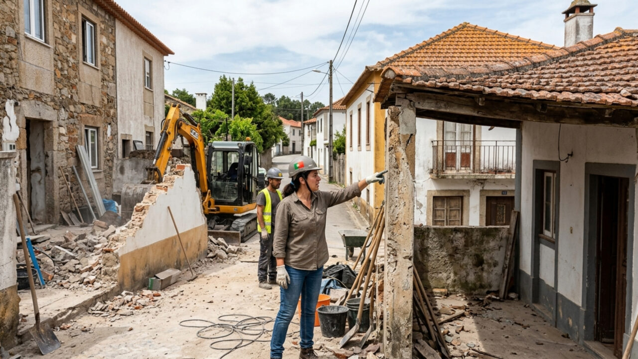 Mulher compra casa antiga, derruba o muro para aumentar a garagem, mas durante a obra descobre que uma coluna considerada sua também sustentava parte do telhado vizinho
