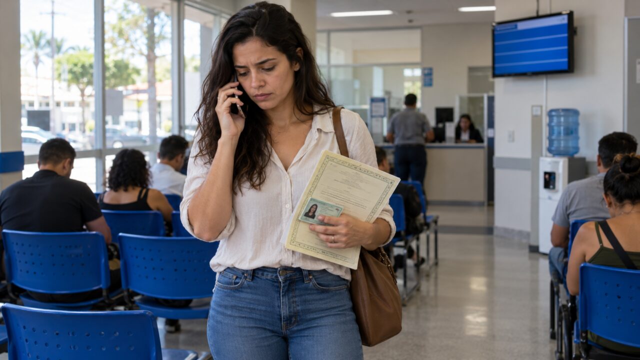Mulher tenta atualizar o sobrenome no CPF depois do casamento e, como já possui a CIN, precisa procurar o órgão de identificação civil para fazer a alteração