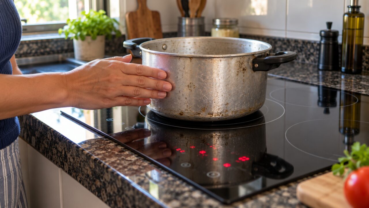 Mulher troca o fogão por um cooktop de indução e só no almoço de domingo percebe que suas panelas antigas de alumínio não aquecem no aparelho