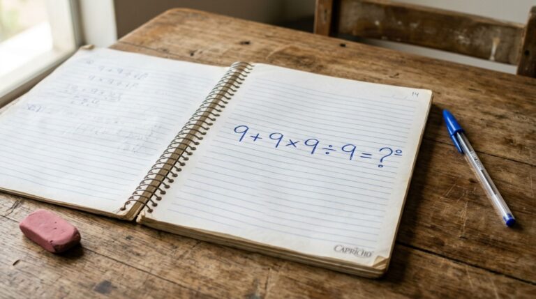 Você consegue resolver 9 + 9 × 9 ÷ 9 sem usar a calculadora?