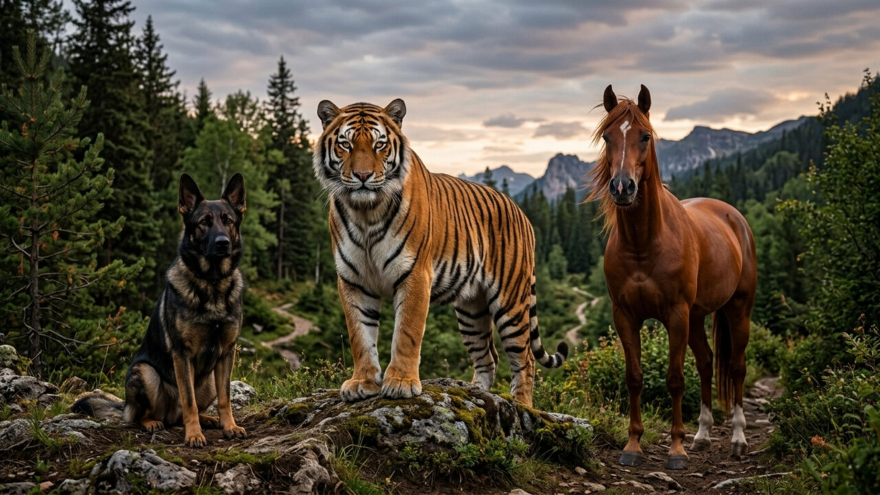O cachorro, o tigre ou o cavalo O primeiro animal que você vê pode revelar um lado sombrio da sua personalidade
