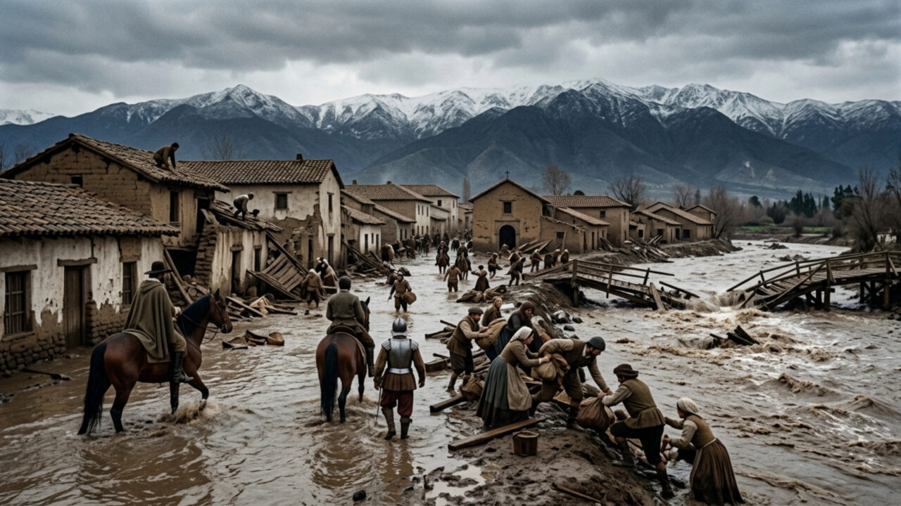 O dia em que o rio Mapocho engoliu as ruas de Santiago, arrastou moradores e destruiu uma ponte no século XVI