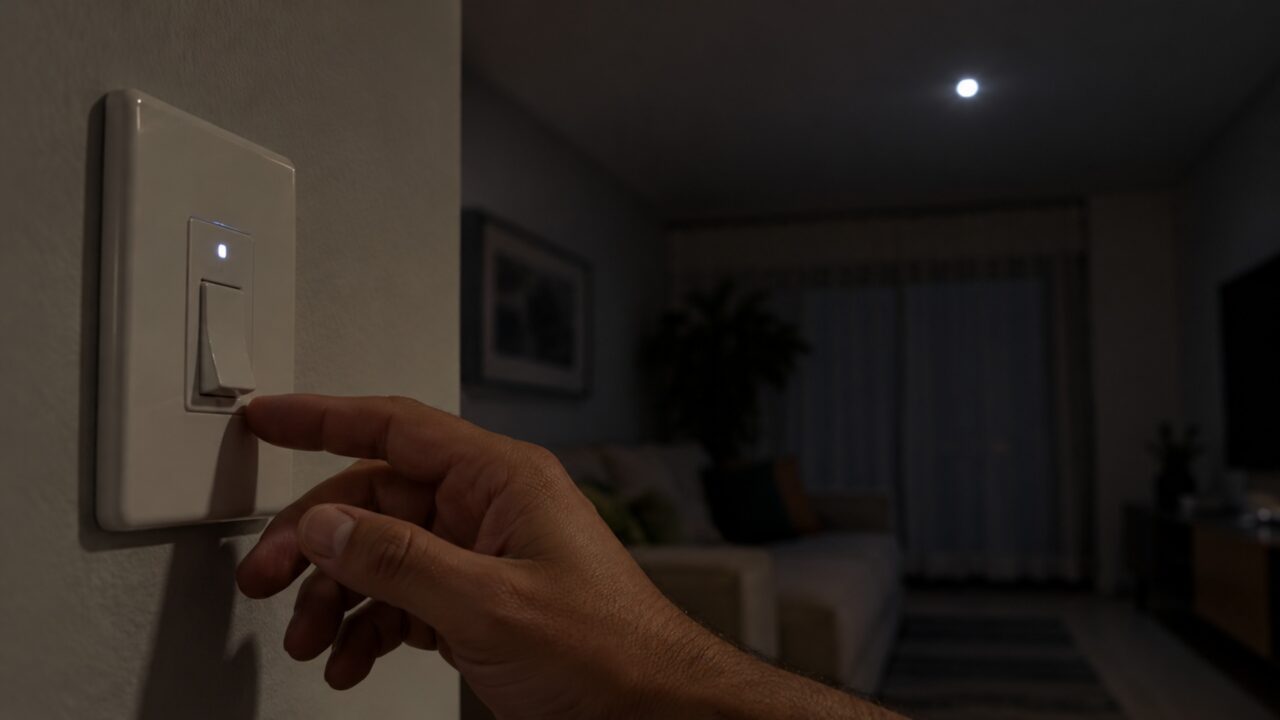 O que significa quando uma lâmpada de LED não apaga por completo mesmo com o interruptor desligado