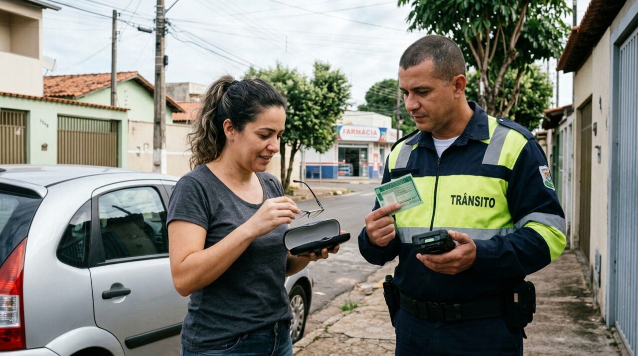 Mulher deixa os óculos em casa porque consegue enxergar bem durante o dia, é parada em uma blitz e descobre por que a observação registrada na CNH também vale para trajetos curtos