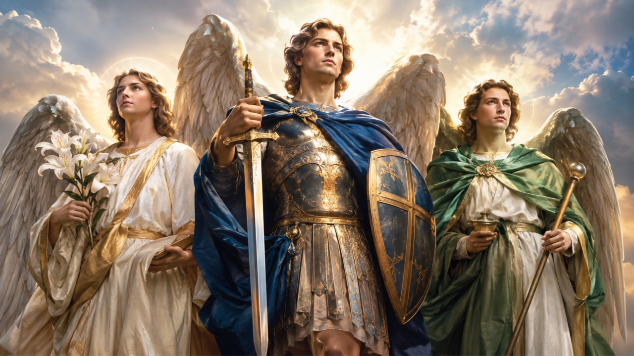 Orações aos arcanjos Miguel, Gabriel e Rafael que muitos fiéis usam para pedir proteção, orientação, saúde e força