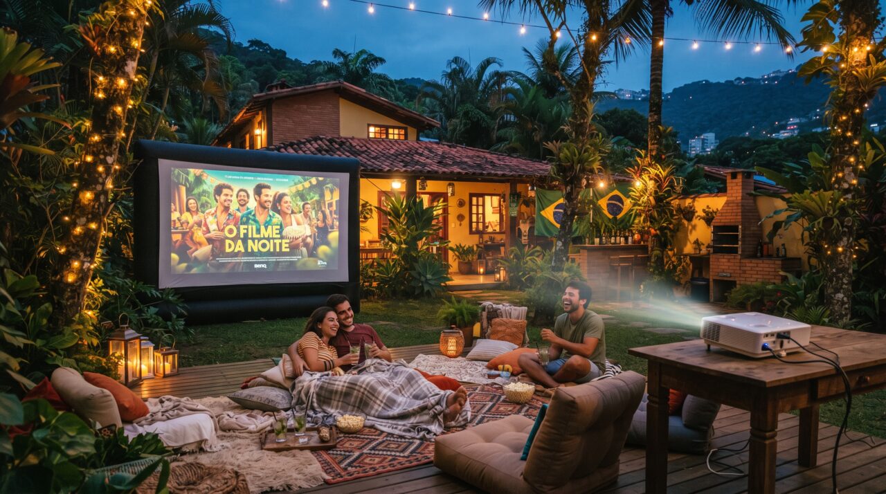 Custo e equipamentos para montar um cinema ao ar livre no quintal em 2026