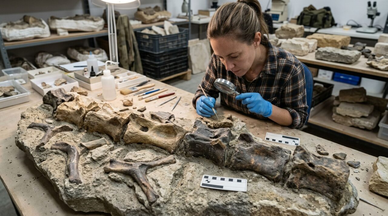 As 14 vértebras caudais encontradas em Teruel permitiram identificar o primeiro registro confirmado de Diplodocus na Europa