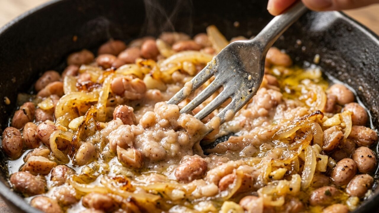 Para engrossar o caldo do feijão, cozinheiros amassam parte dos próprios grãos em vez de colocar farinha: por que essa técnica funciona?