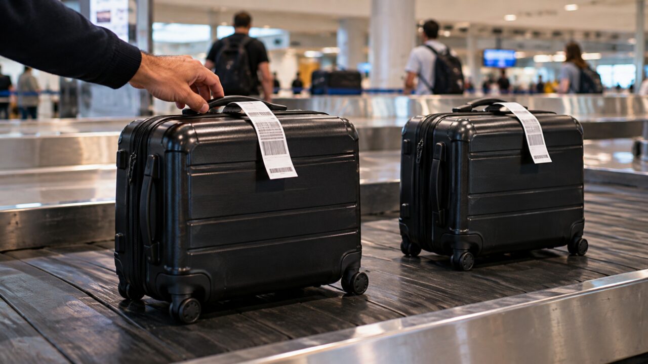 Passageiro pega uma mala igual à sua na esteira e é abordado no saguão depois que outra pessoa afirma que ele está levando sua bagagem