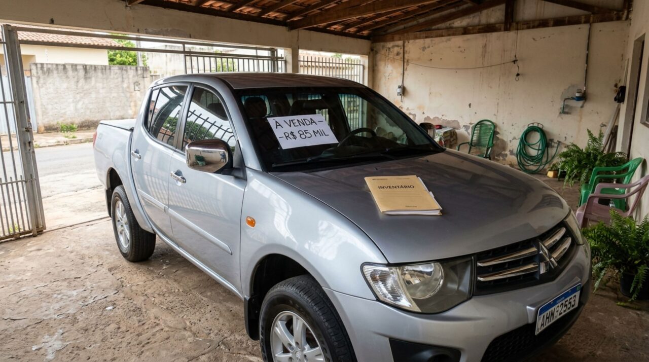 Família herda uma caminhonete de R$ 85 mil do pai, um dos filhos encontra um comprador e tenta vender o veículo antes do inventário, mas descobre no Detran que a transferência exige documentos da partilha ou autorização específica