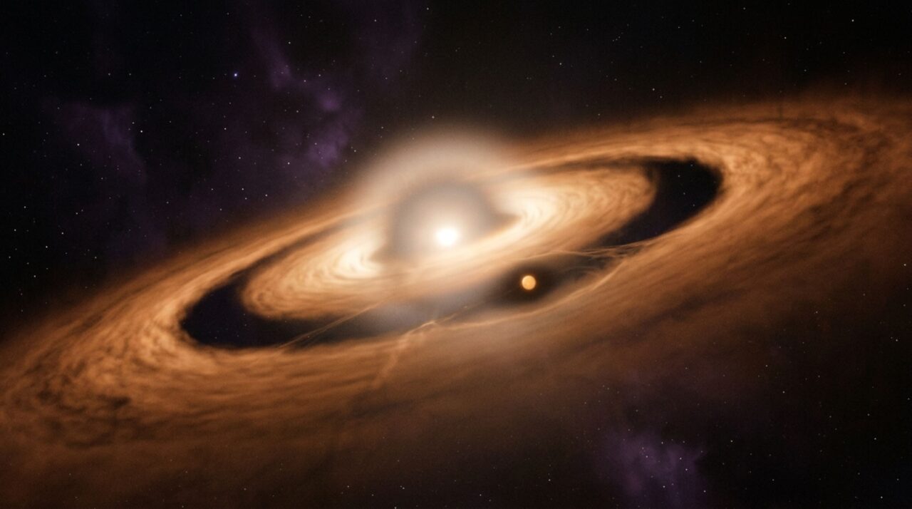 Um planeta ainda está nascendo dentro do próprio disco e mundo com menos de 1 milhão de anos quebra recorde conhecido