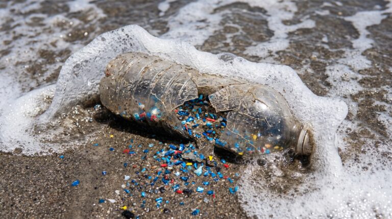 Mesmo que nenhum plástico novo chegue ao mar depois de 2050, o material antigo pode continuar virando microplástico por décadas