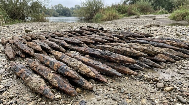 Barras de ferro com cerca de 2.200 anos encontradas no Danúbio formam um carregamento pré-histórico estimado em mais de uma tonelada