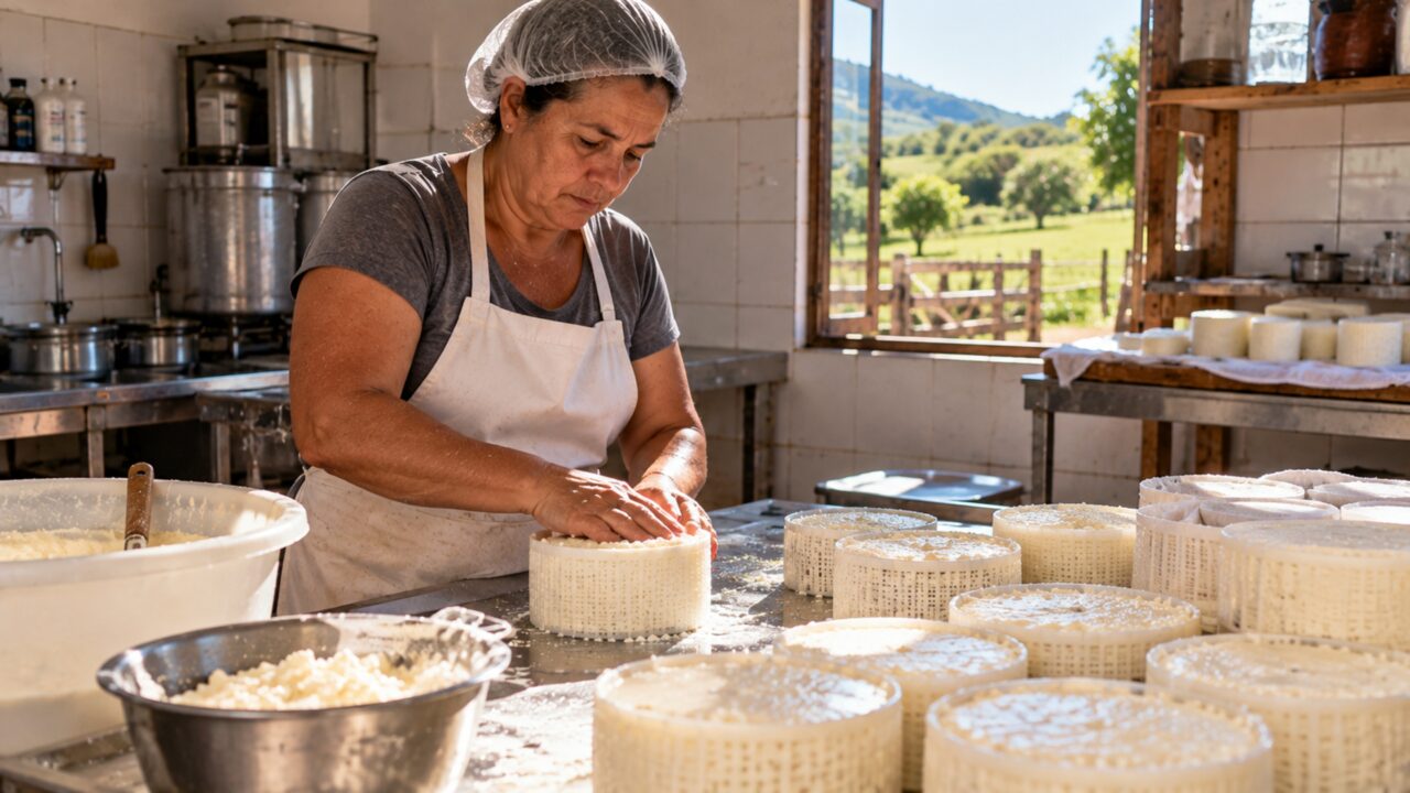 Produtora de queijo artesanal recebe encomenda de 80 peças de um comprador de outro estado e descobre que produzir tudo dentro da própria fazenda não basta para vender legalmente em todo o Brasil