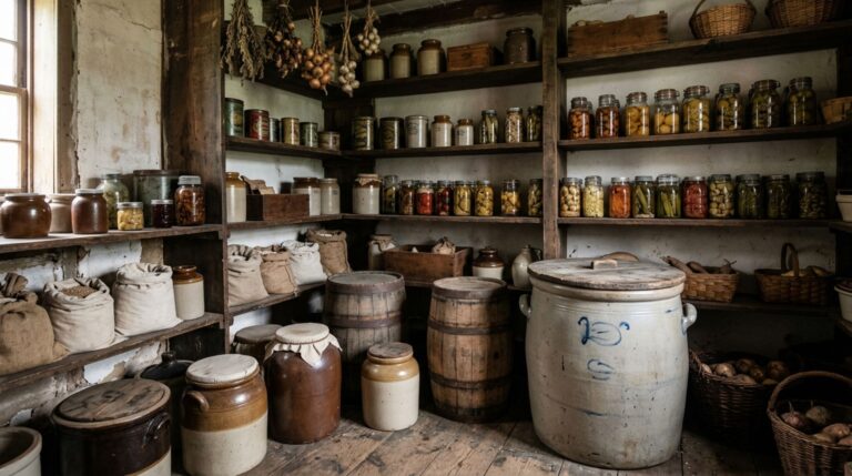 Potes, barris e despensas mostram como alimentos eram armazenados antes da refrigeração elétrica
