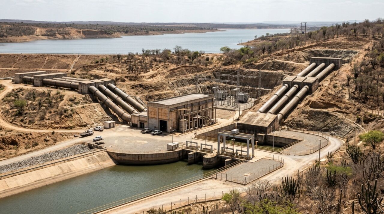 Estações de bombeamento elevam a água do São Francisco para permitir sua distribuição pelos canais, aquedutos e reservatórios do projeto