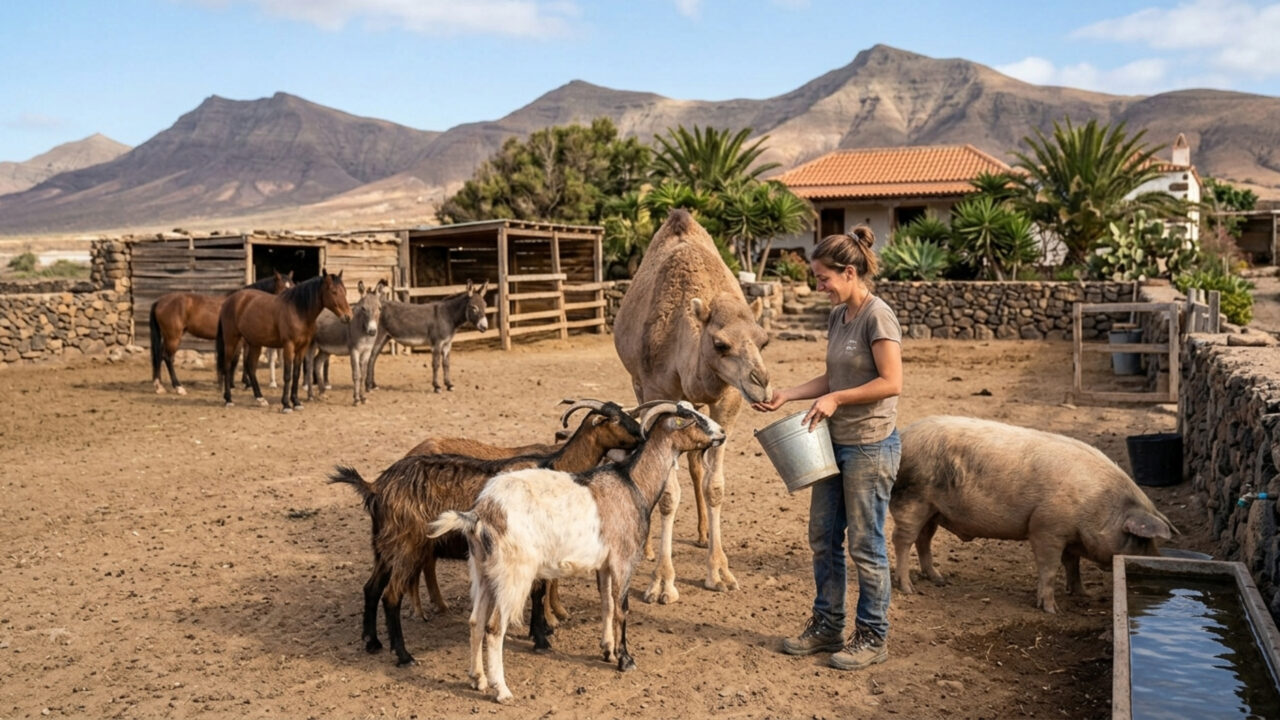Quer morar de graça em Fuerteventura? Santuário nas Canárias procura voluntários para cuidar de mais de 250 animais