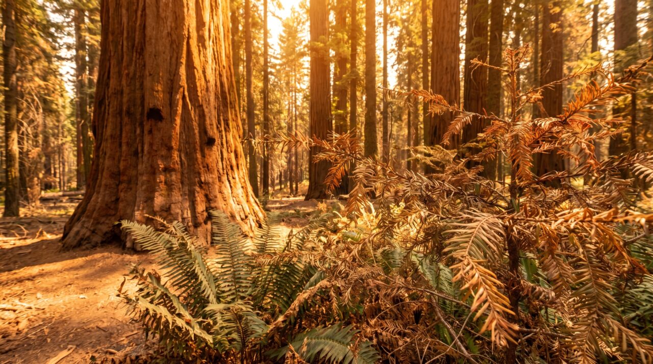 Uma floresta de sequoias gigantes diminuiu a fotossíntese quando o calor passou dos 38 °C, mostrando como as árvores mais altas do mundo economizam recursos sob estresse