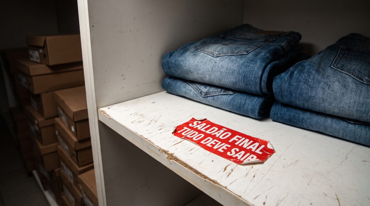 Depois de 30 anos vendendo jeans, rede com mais de 200 lojas entra em falência e começa a fechar unidades, porque dívida elevada, aluguel e semanas de lojas fechadas drenaram liquidez até fornecedores passarem a exigir pagamentos mais rápidos