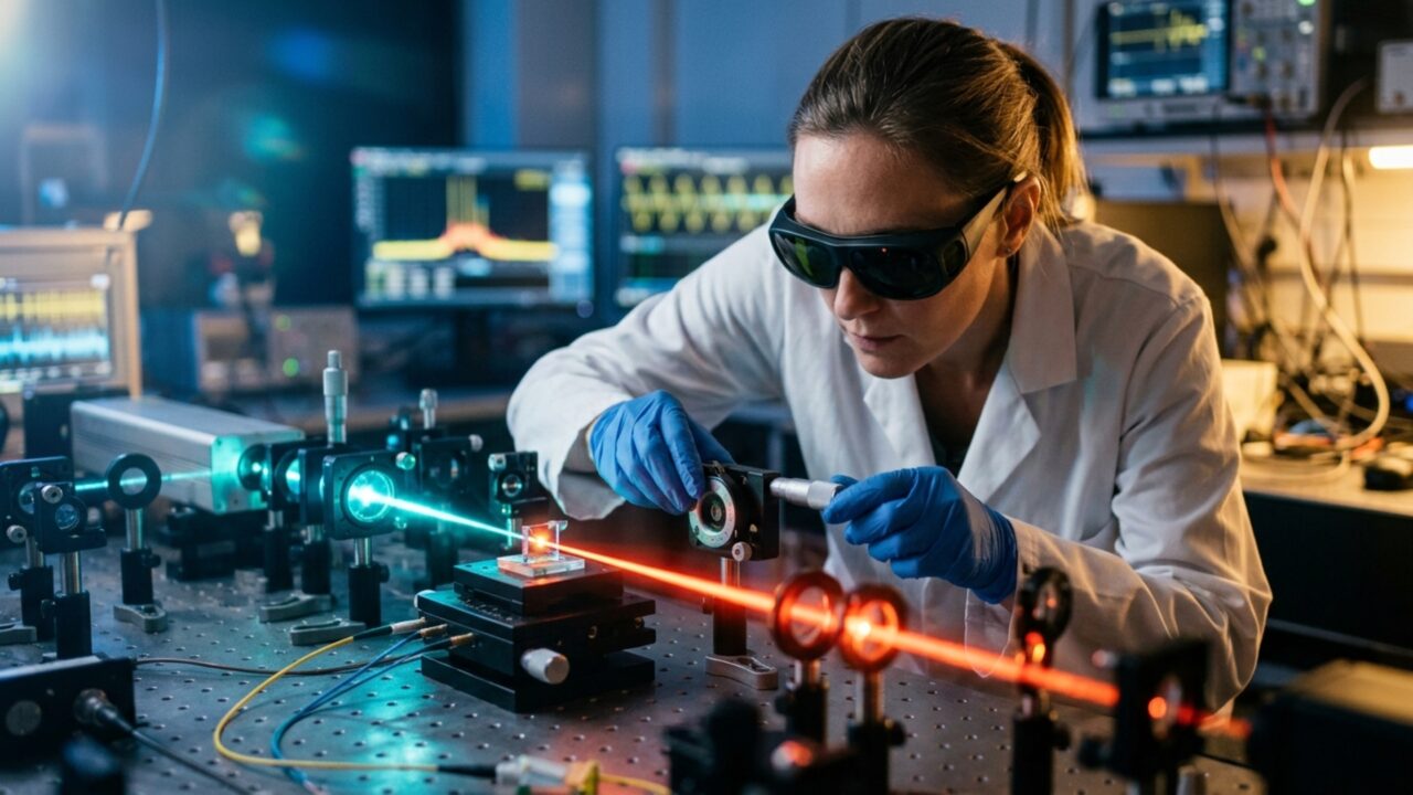 Uma corrente elétrica trocou de direção quando cientistas inverteram a “mão” das moléculas dentro de um cristal iluminado