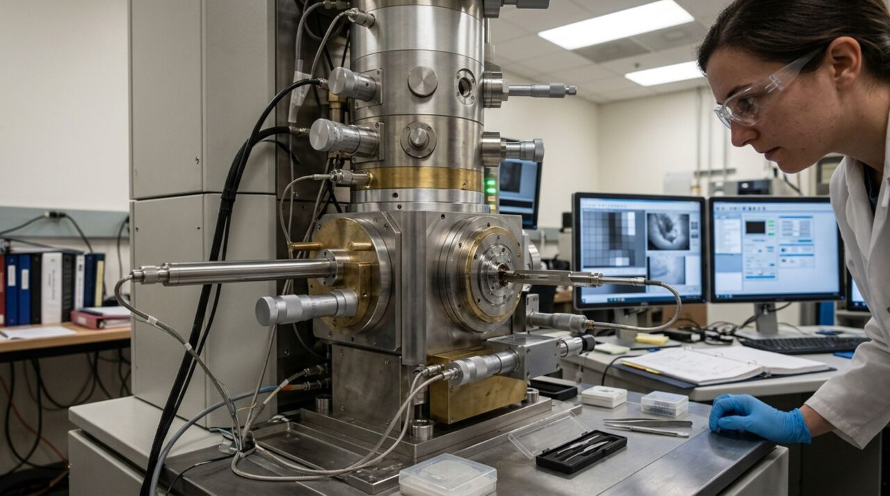 Microscopia eletrônica permite investigar a estrutura e a estabilidade magnética das nanopartículas de ferro gama lunar