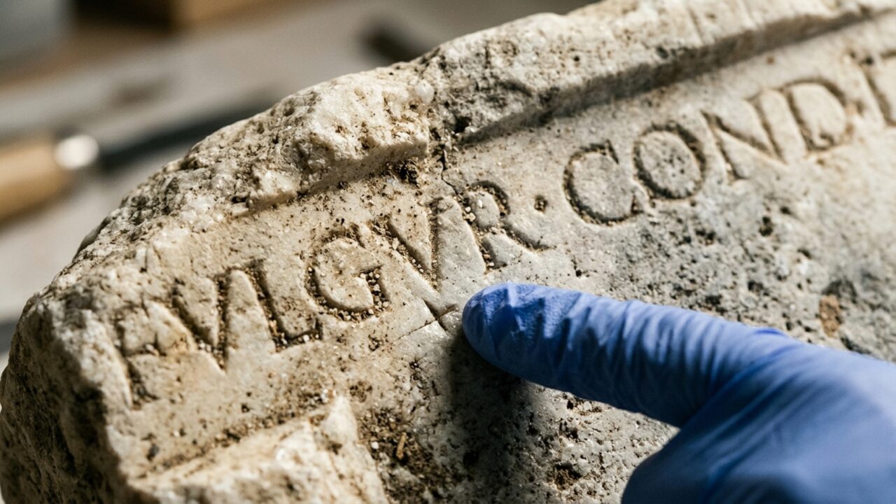 Uma placa de mármore marcou exatamente onde um raio caiu na vila de Adriano porque romanos tratavam o ponto como espaço sagrado