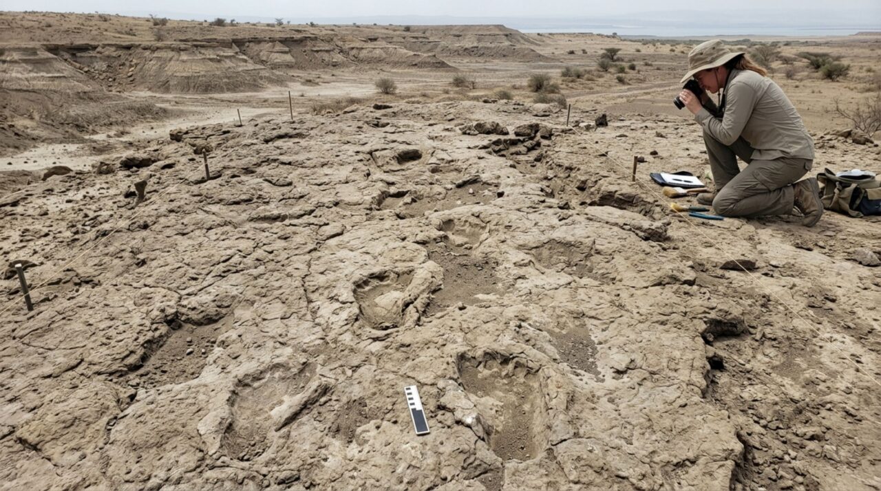 As pegadas fossilizadas de GaJi10 oferecem pistas sobre o porte e os deslocamentos de antigos hominínios que viveram no norte do Quênia há 1,43 milhão de anos