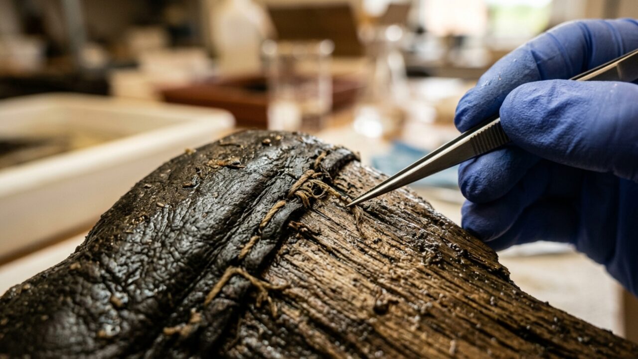 Divers mergulharam para liberar um gasoduto e acharam sapatos no lodo: peças levaram a um navio perdido havia cerca de 400 anos