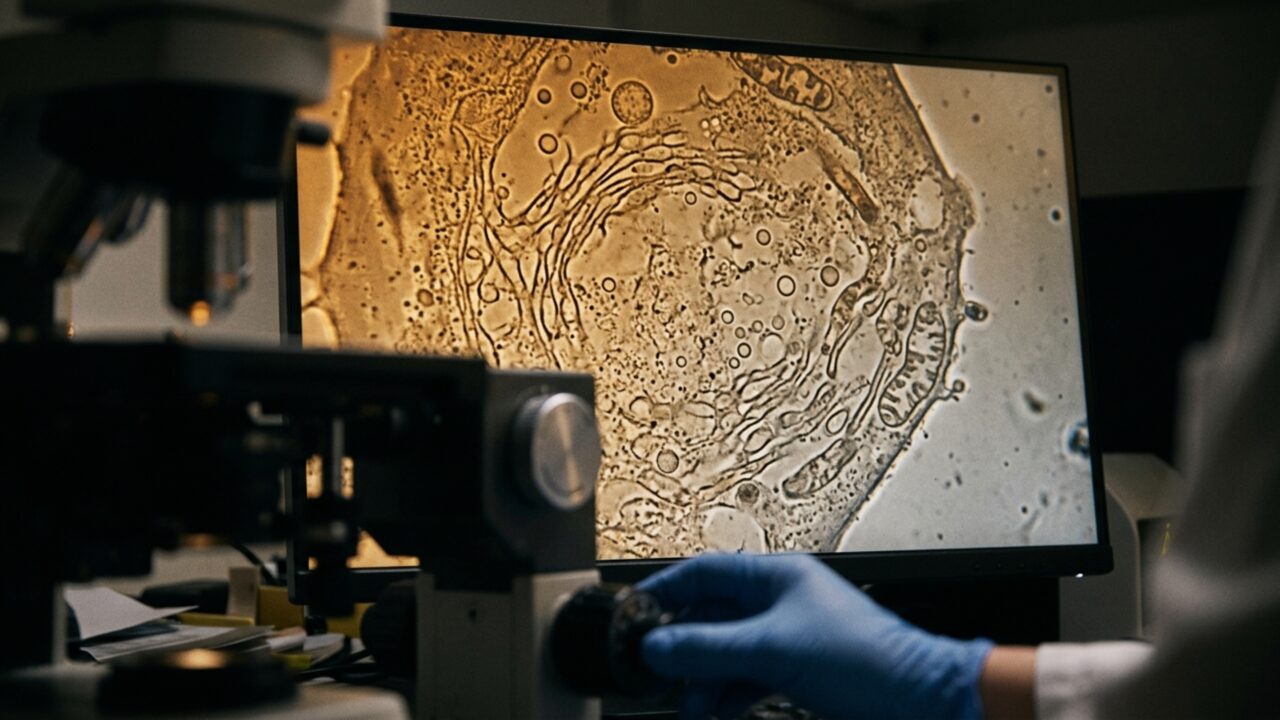Células vivas ficaram visíveis em tempo real sem etiquetas fluorescentes depois que um novo microscópio aprendeu a usar melhor a própria luz