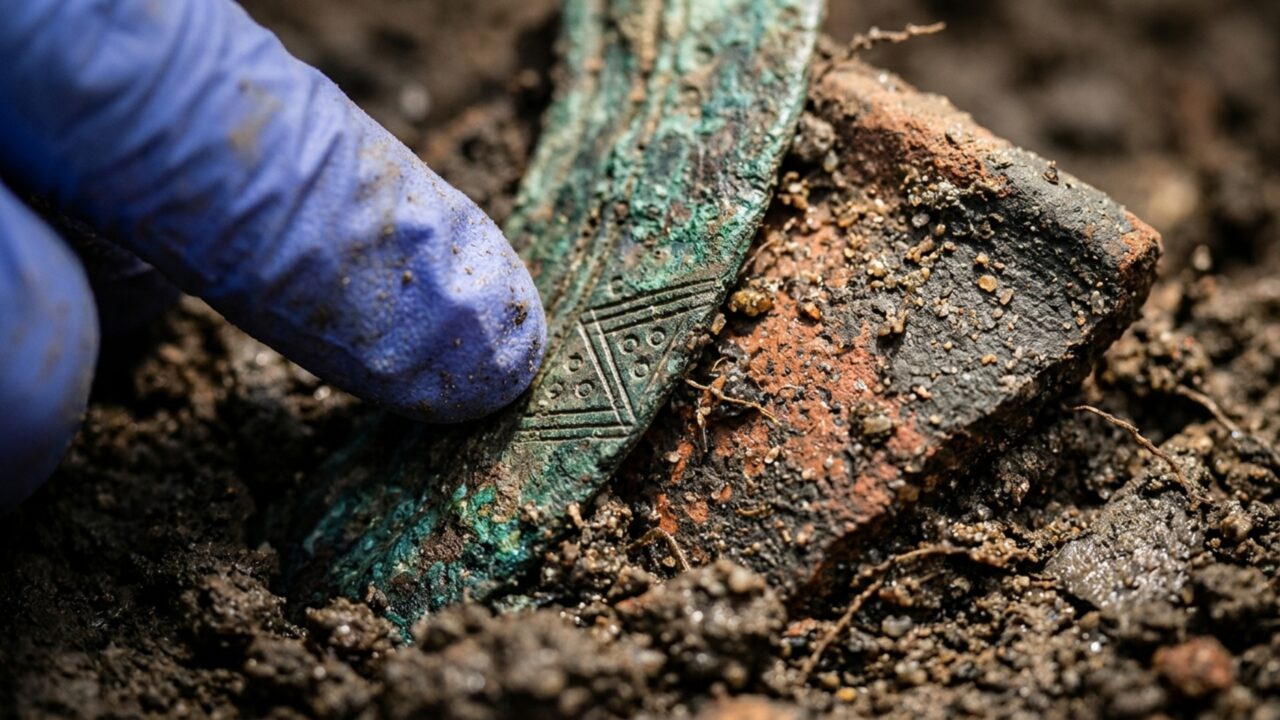A chuva derrubou parte de uma encosta na Itália e expôs uma sepultura de 2.600 anos que ninguém sabia estar ali